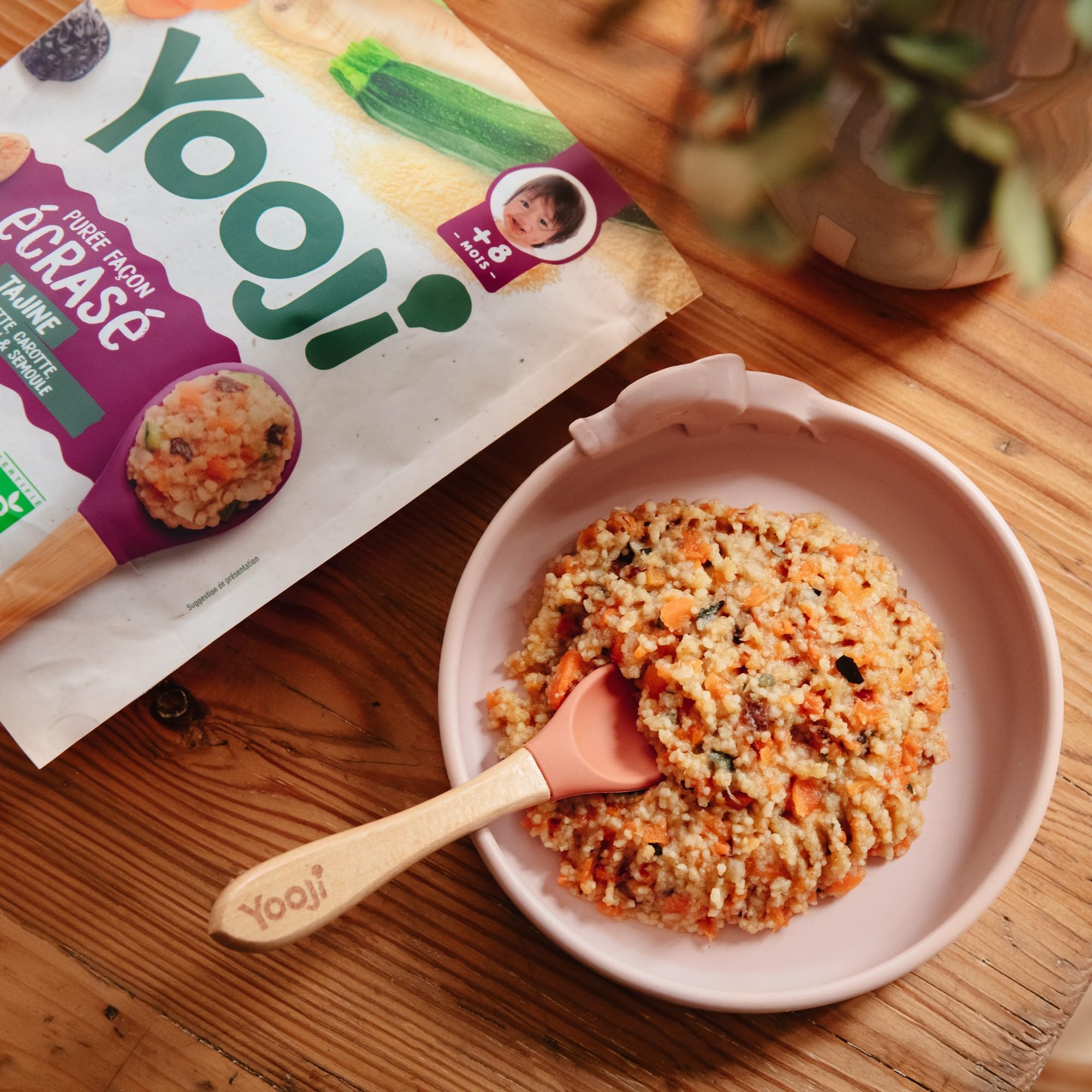 Yooji - 48 Repas BIO Midi et Soir Pour Bébé dès 8 Mois - Les Écrasés et P'tit Dîner, Purées Spécial Introduction Morceaux pour la Diversification Alimentaire - 8 Recettes Variées - Lot 16x400g