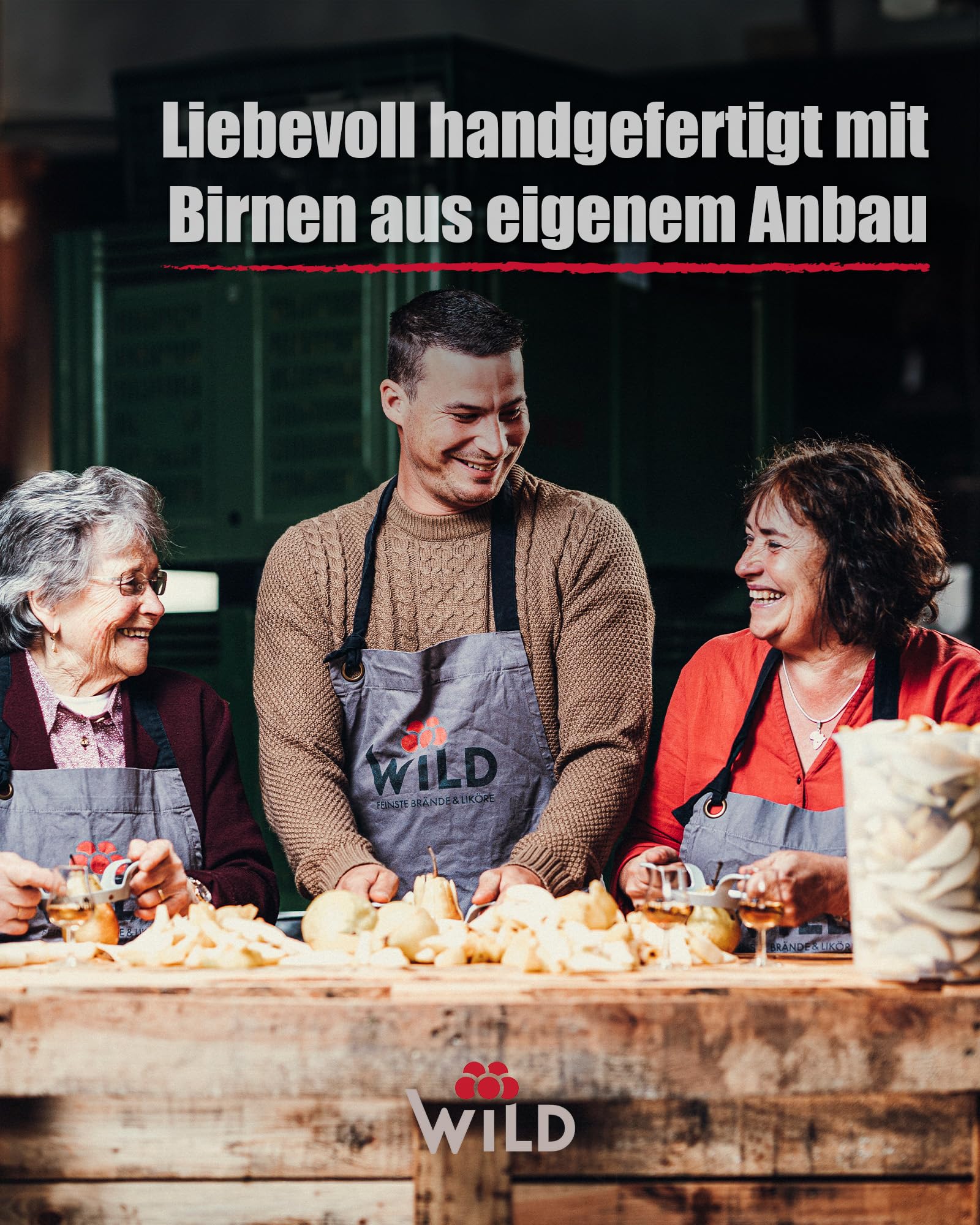 Brennerei Wild, Rote Williams-Birne, Fruchtig-frisch, 42% Vol., Intensives Birnenaroma, Dezente Zitrone-Ingwernote, Premium Qualität, Made in Germany