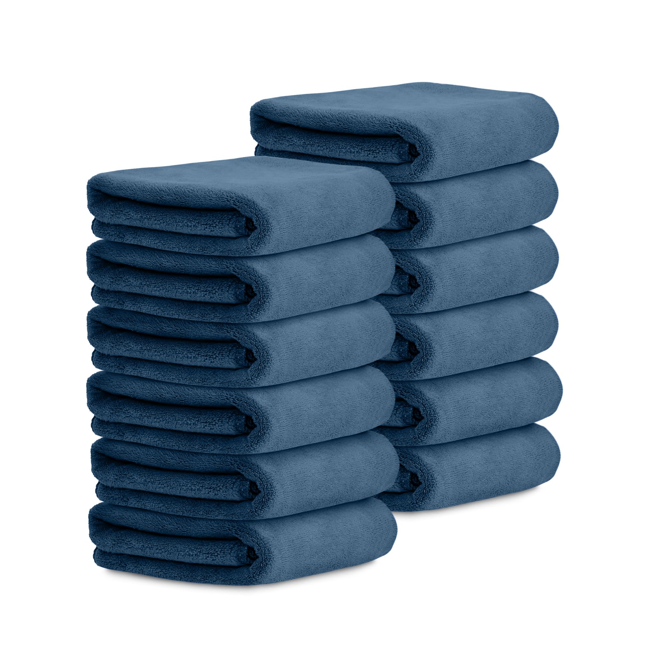 HOUSSE Microfibre Face Towels | Ultra Absorbent, Odour-Free, Quick Dry 450 GSM Face Towel for Home, Gym, Travel, Running and Personal Use | 30x30 cm | Set of 12 in One Colour (Indian Teal)-image-21
