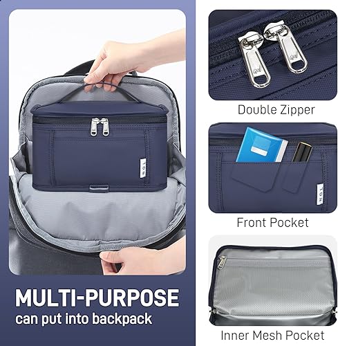 Miniatura 5 de NOL Natural Organic Lifestyle Lonchera pequeña con aislamiento térmico para hombres y mujeres, a prueba de fugas, ligera, de nailon, impermeable,