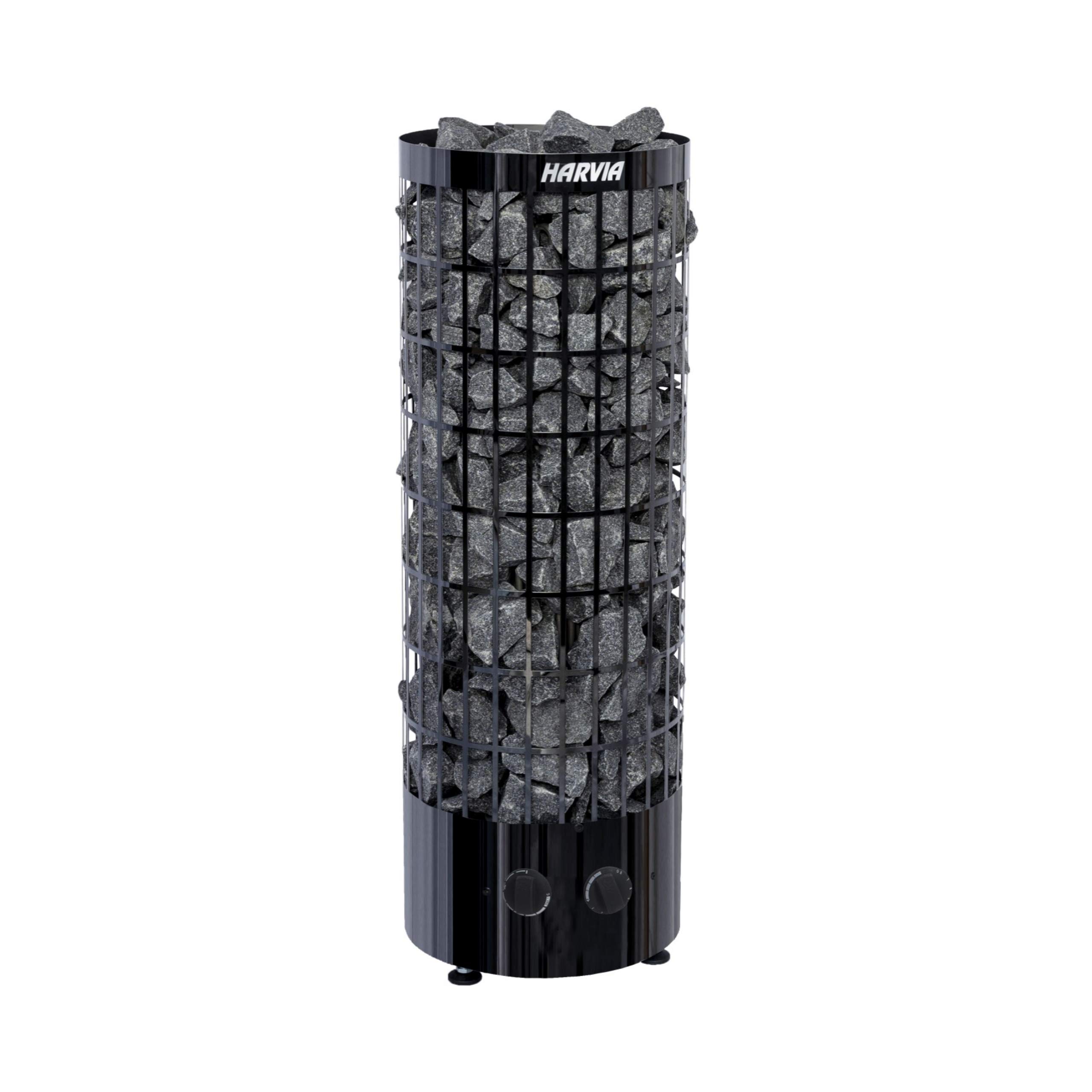 Harvia Cilindro Black Steel Sauna Stove 7 kW PC70 with Integrated