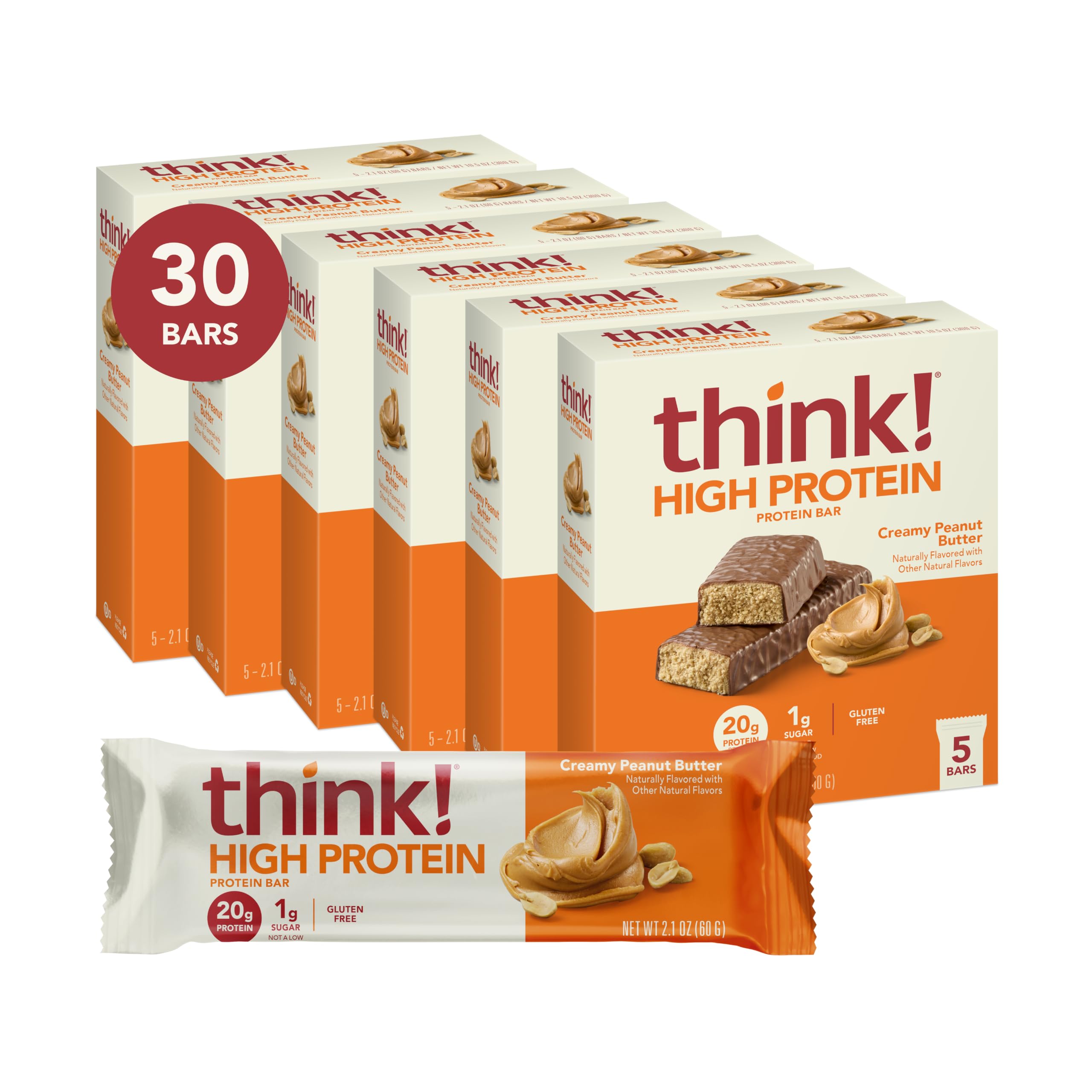 think! High Protein Bar, Chunky Peanut Butter, 10 Count — Amazon image 11