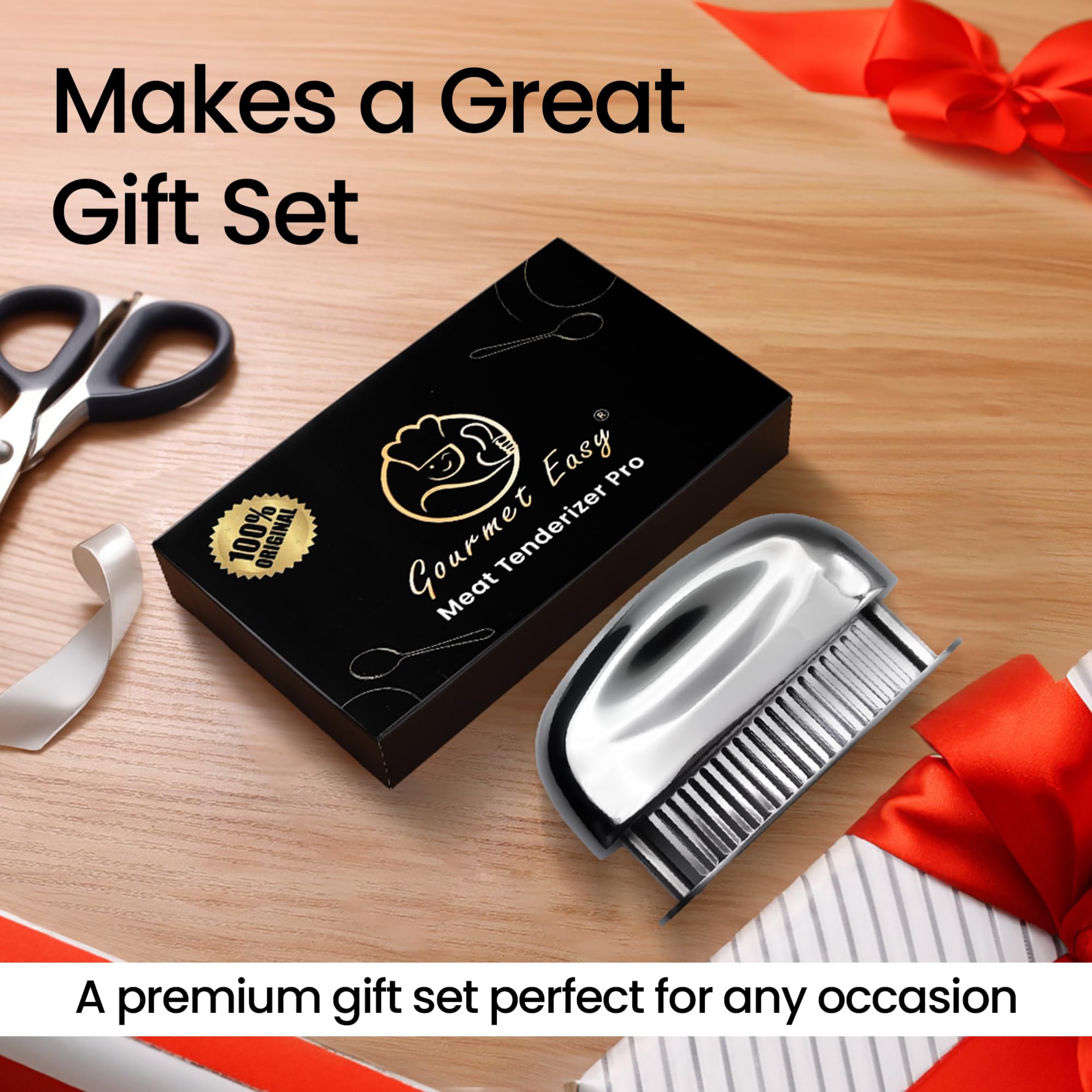 Gourmet Easy Tenderizer do mięsa ze stali nierdzewnej – steki, wołowina, kurczak, wieprzowina, cielęcina