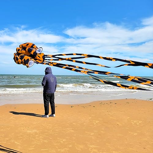 Mint's Colorful Life Octopus Kite for Kids and Adults, Large Frameless Soft Parafoil Kites, Huge Easy Flyer Kites for Beach Trip & Outdoor Activities