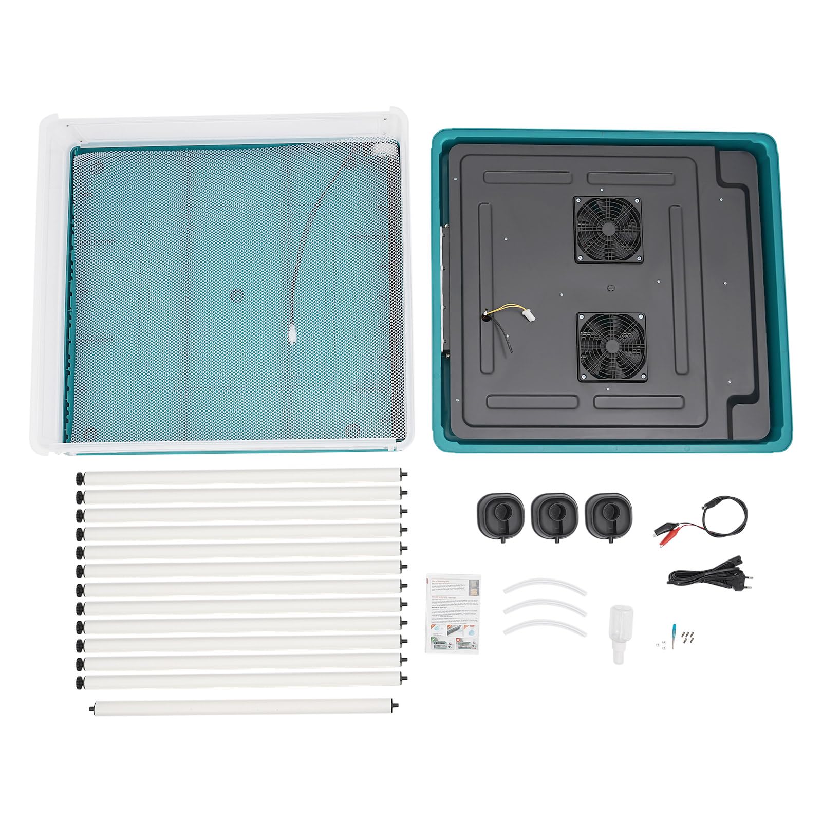 Incubadora totalmente automática para 130 huevos, giro automático y control de temperatura, incubadora de huevos para pollos, patos, codornices, incubadora de pollos ideal para el hogar y