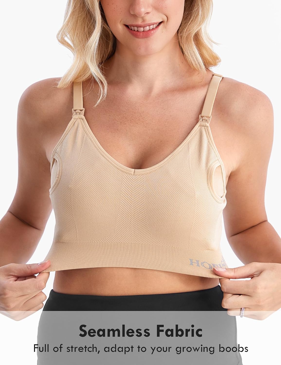 HOFISH Pumping Bra Hands Free Support Nursing Bras for Breastfeeding