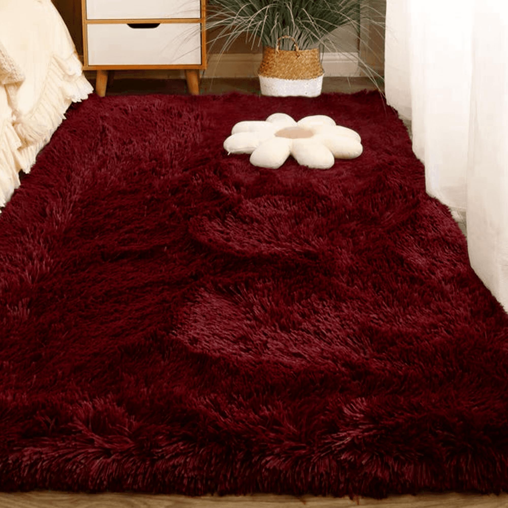Tapis de salon moelleux pour réchauffer l'ambiance de votre chambre à coucher