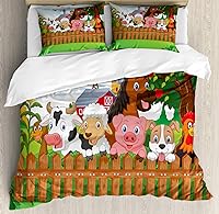 Vista 232 de Ambesonne Juego de funda de edredón de baloncesto, silueta de jugador de baloncesto, promoción de campeonato de competencia de atleta, juego de ropa