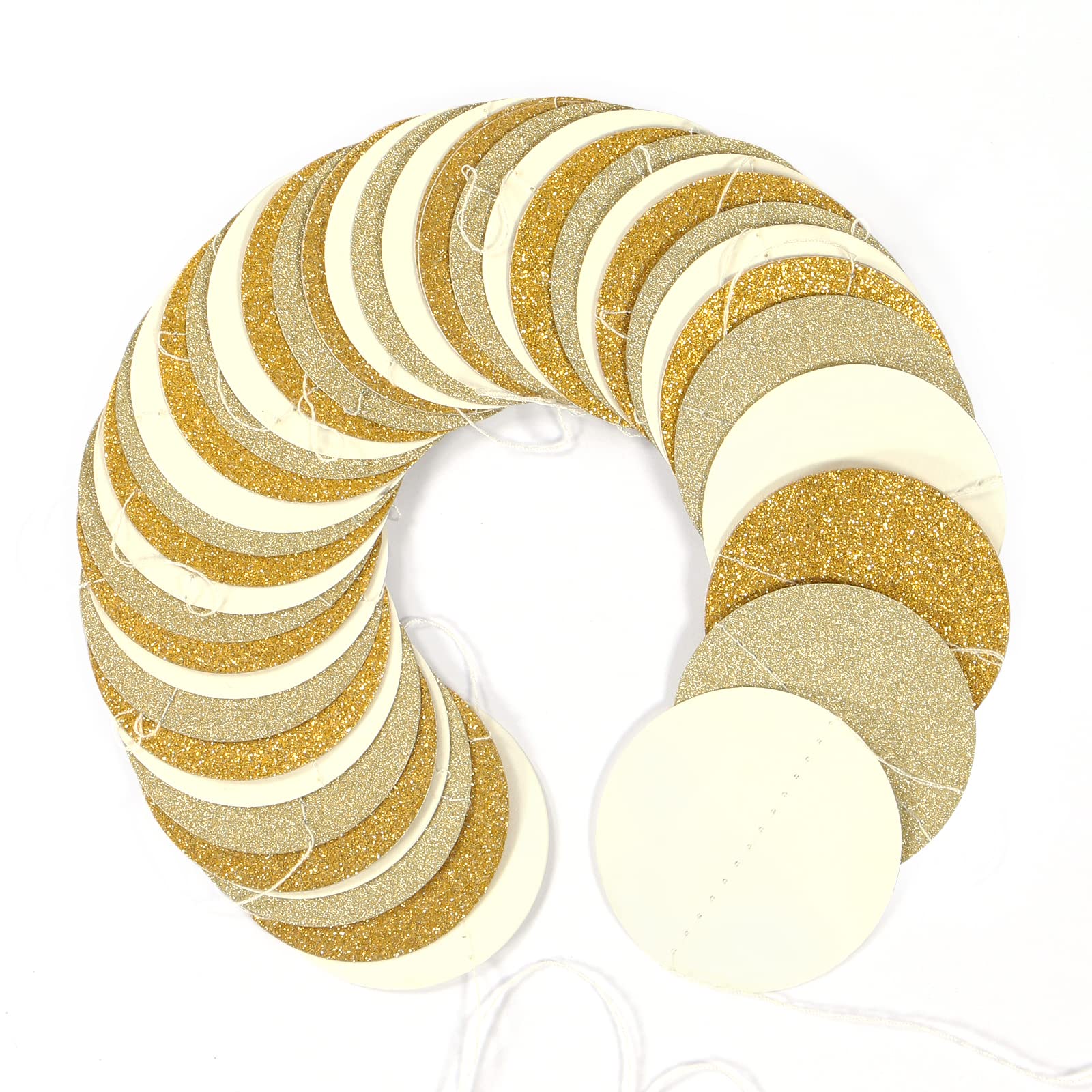 WeißgoldChampagnerPartyDekorationen, LuftschlangenGirlande, 152 m, Weihnachten, Hochzeit, Verlobung, hängendes Papierbanner für Junggesellinnenabschiede, neutrale Baby, Brautparty, Dekoration,