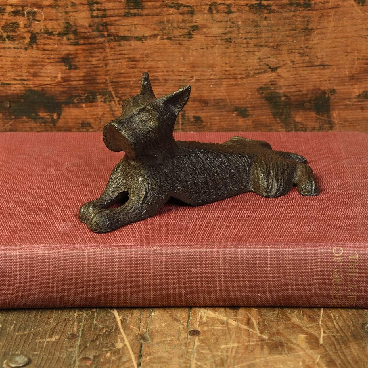MY SWANKY HOME Luxe Cast Iron Scottish Terrier Door Wedge Set 2 | Dog Doorstop Heavy Holder