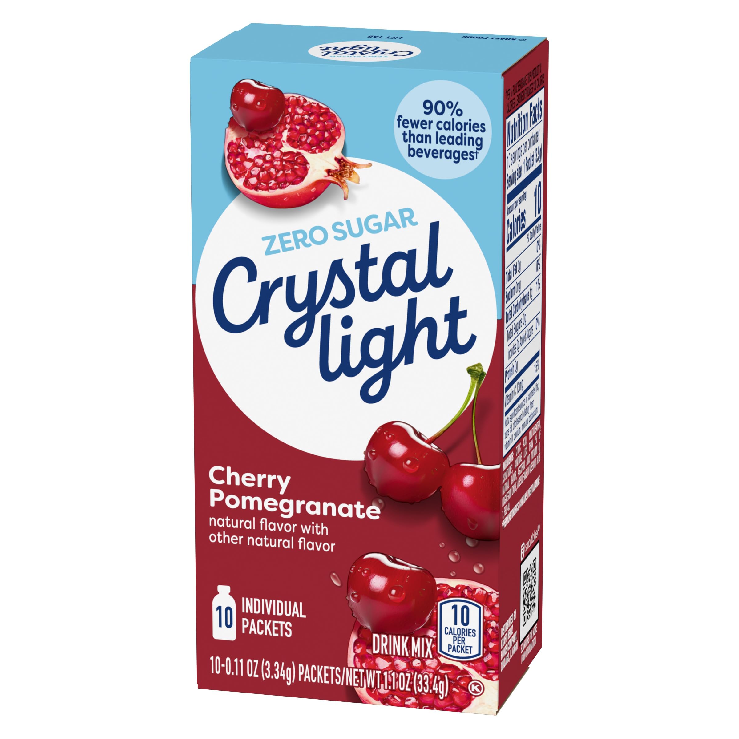 Crystal Light On the Go, Immunity Pomegranate Cherry, 0.11-Ounce Packets, 10 Count Box (Pack of 12)
