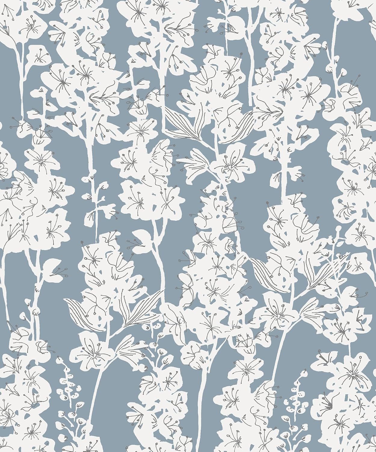 Sage Larkspur Peel and Stick Wallpaper