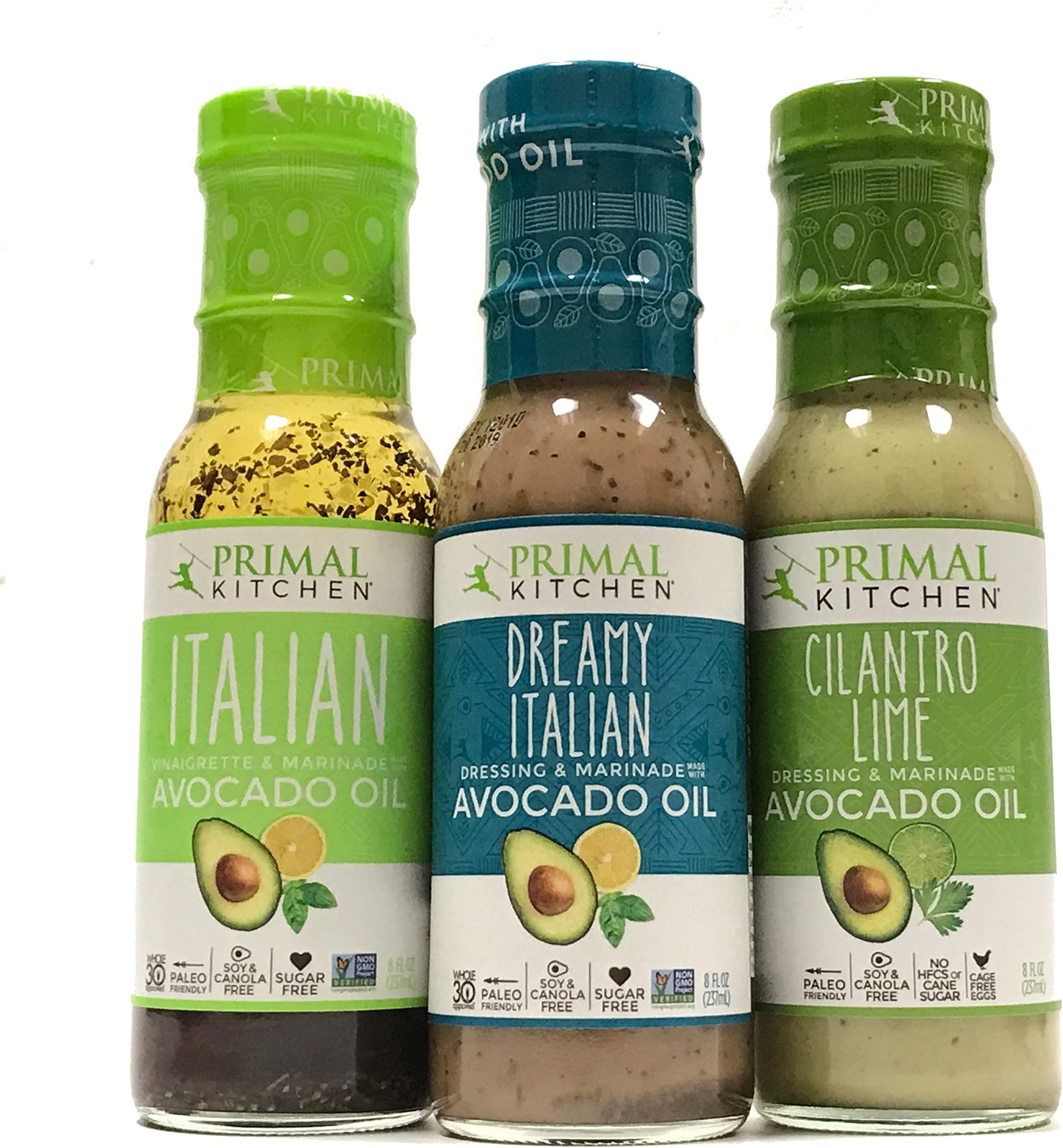 & Marinade, Made w/ Avocado Oil (Dreamy Italian, Italian Vinaigrette,Cilantro Lime) Paleo, Soy Free, Dairy Free, Gluten Free Pack of 3