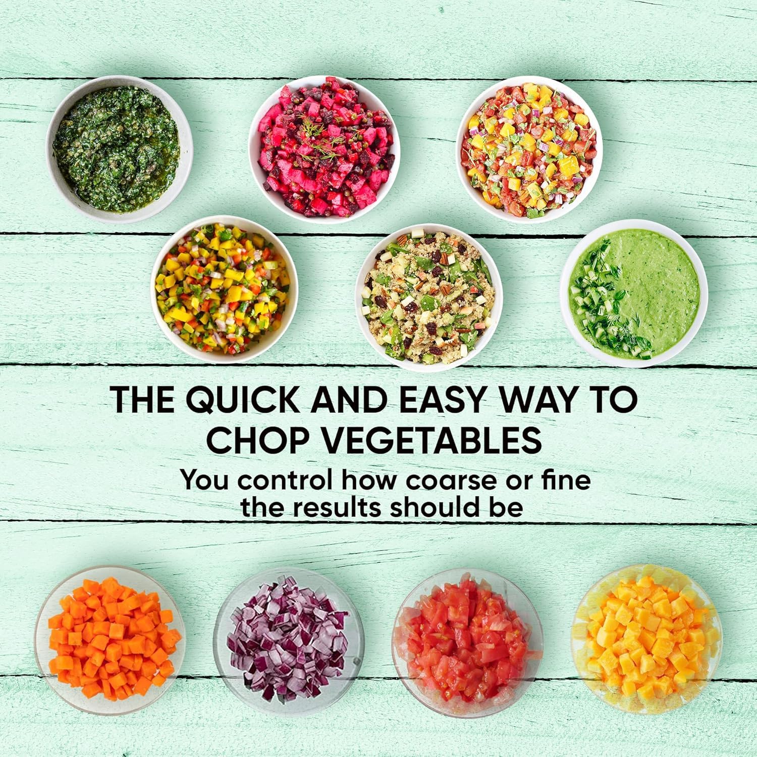 LUMONY Push Chopper - Effortless Vegetable Chopping -8