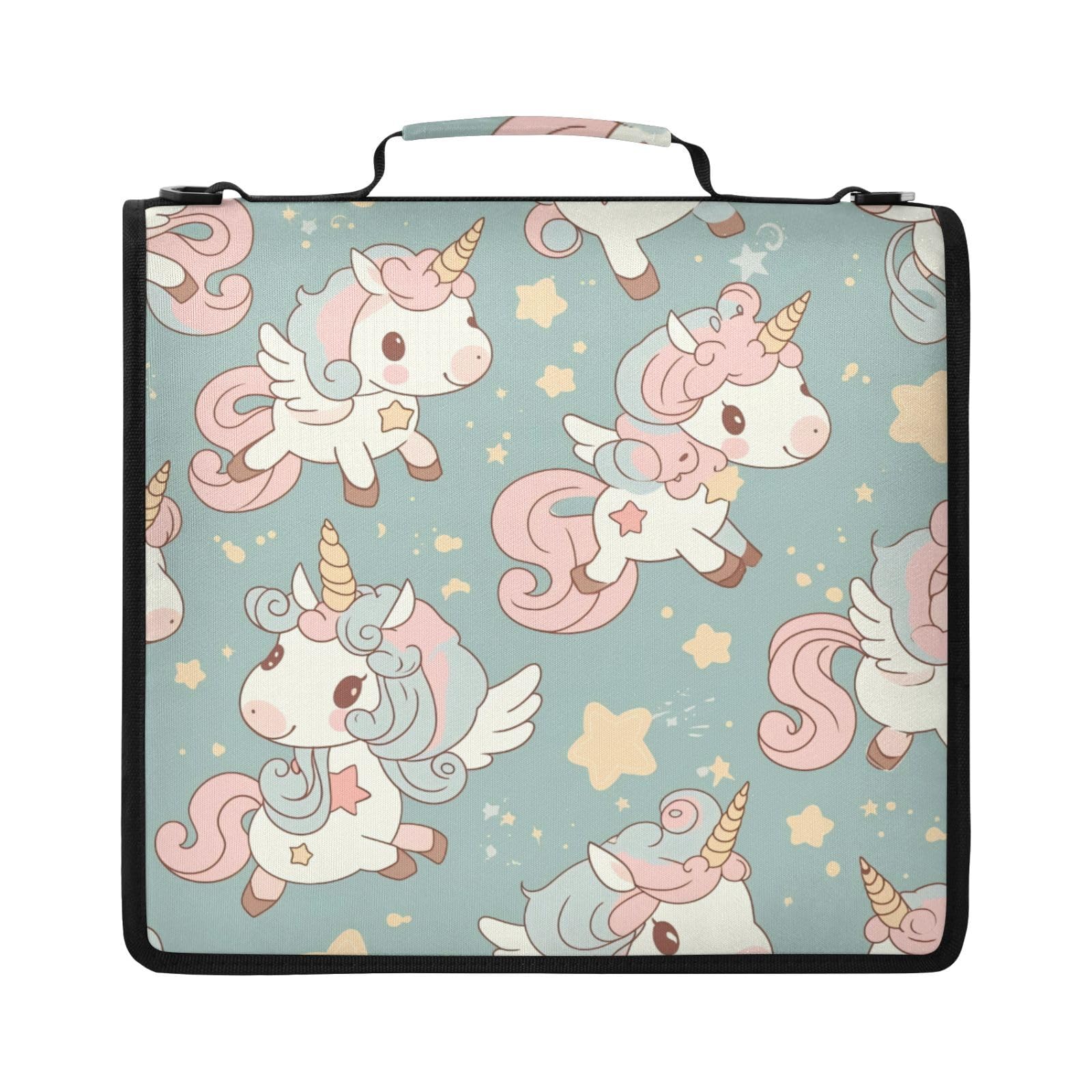 Enchanted Mare - Borsa per raccoglitori a 3 anelli con cerniera