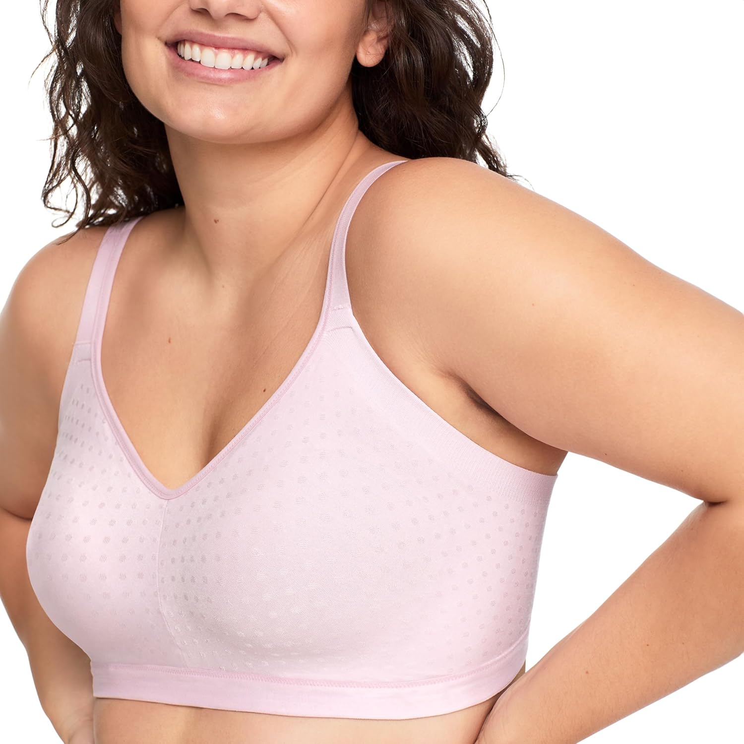 Warner's Womens Women's Easy Does It® Underarm Smoothing with Seamless Stretch Wireless Lightly Lined Comfort Bra Rm3911f X-Small Primrose