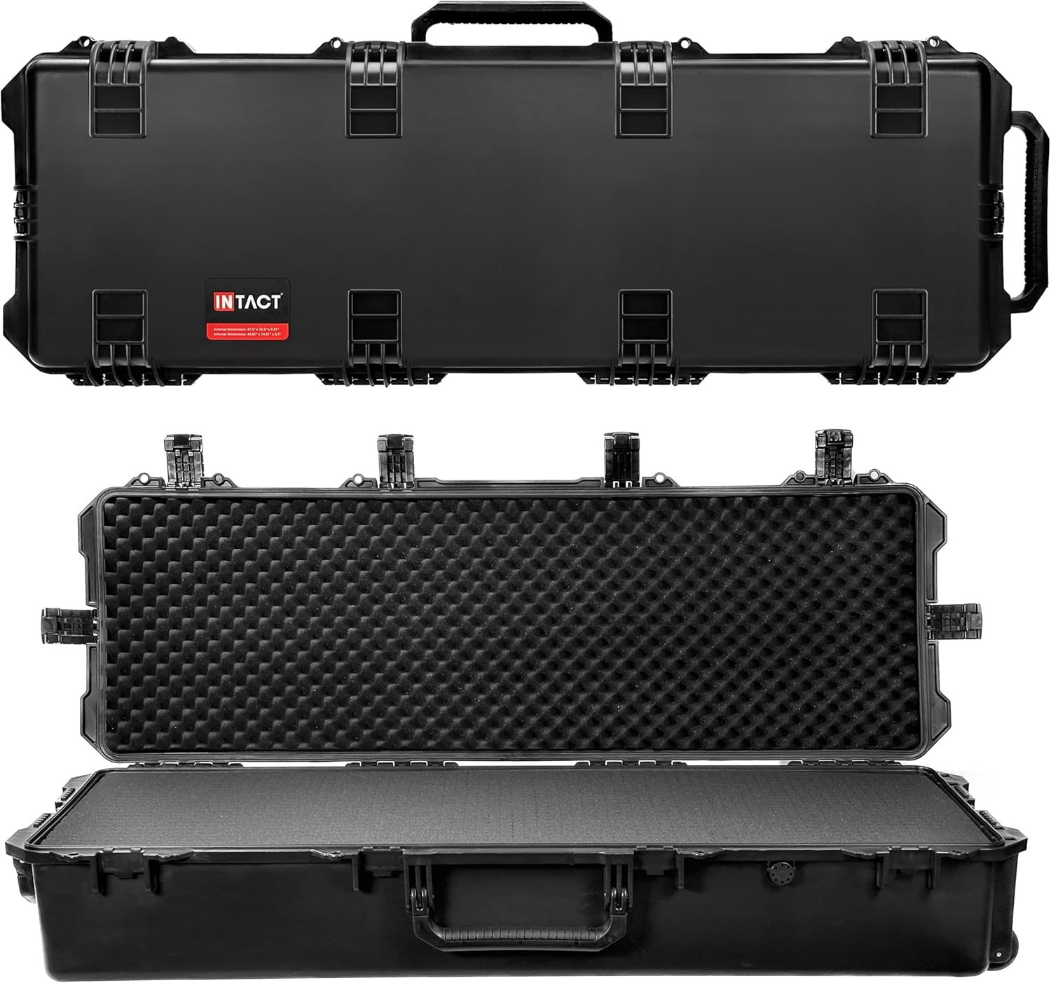 Eylar 47 Inch Intact Premium Series Roller Deep Rifle Hard Case, IP67 Waterproof & Crushproof, TSA Compliant with Customizable Foam