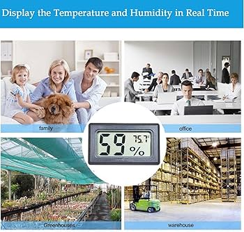 6pack/set Mini Hygrometer Indoor Humidity Meter Hygrometer Digital Thermometers Humidity With (u00b0C) For Greenhouse, Garden