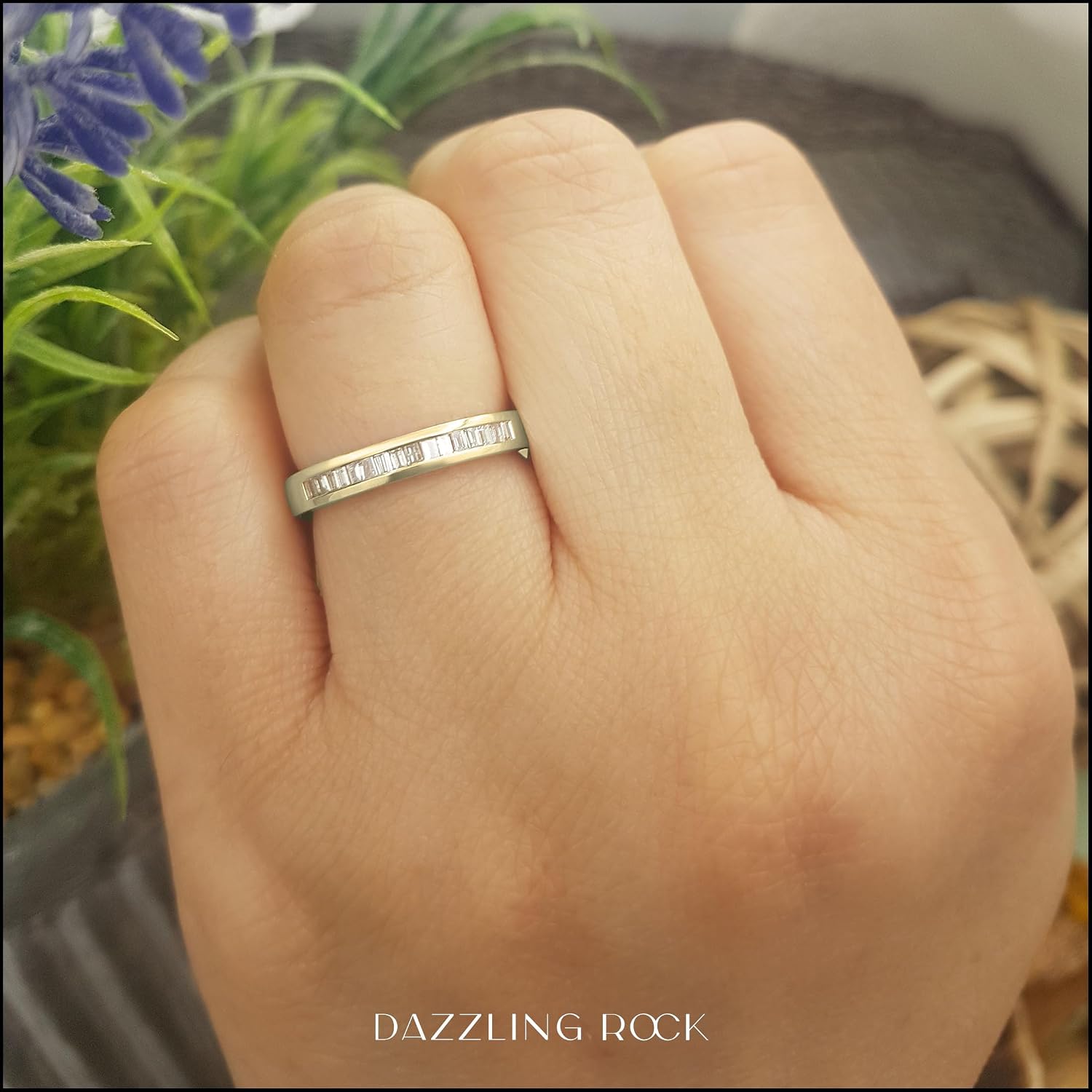 Dazzlingrock Collection 0.25 Carat (ctw) 10K Baguette White Diamond Ladies Wedding Band Stackable Ring 1/4 CT, Yellow Gold