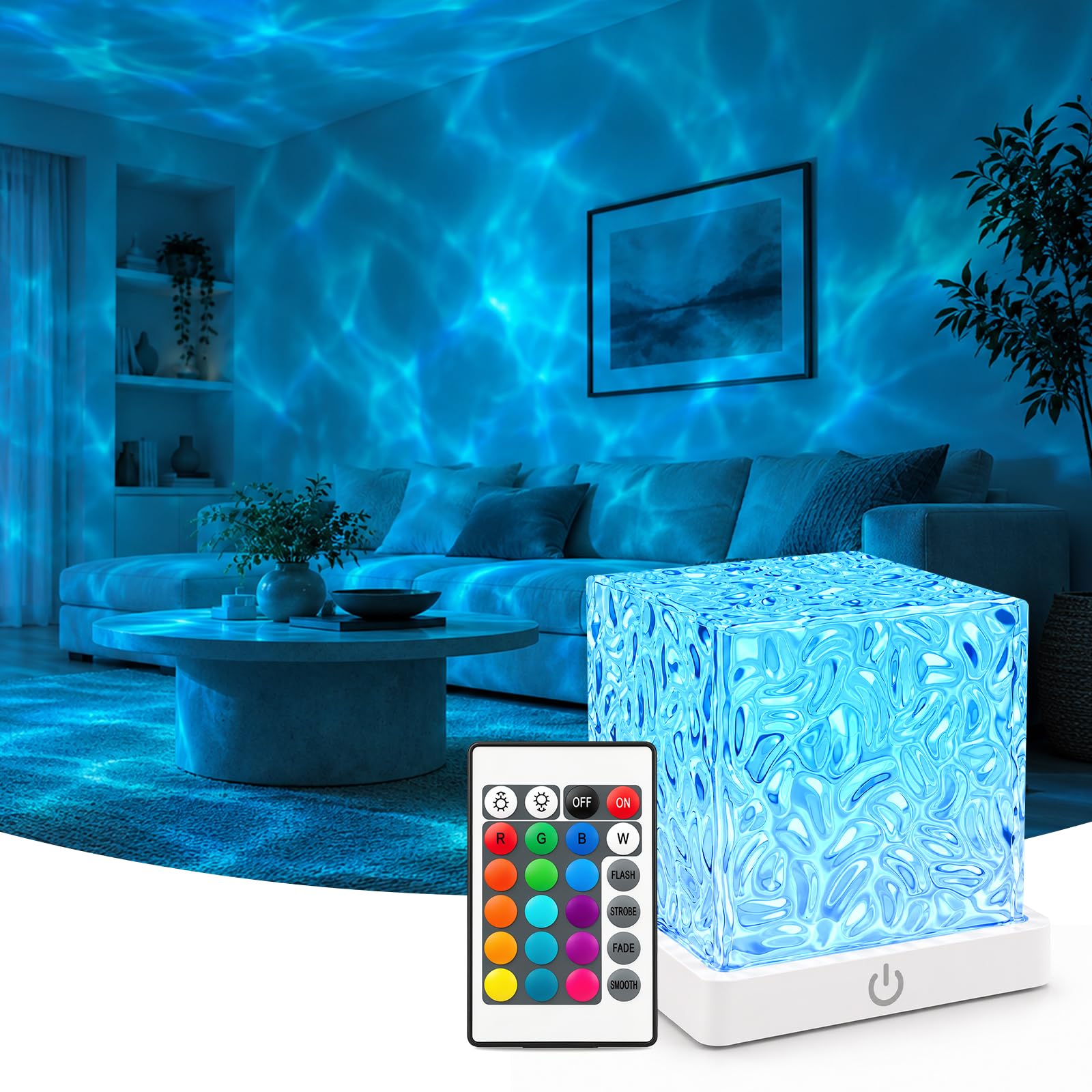 Ocean Projector for Bedroom, Ambient Lighting with Remote for Room Decor