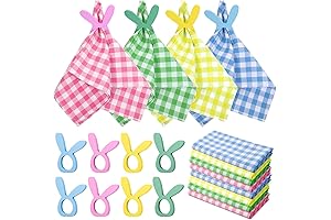 Sratte 8 Sets Easter Napkins Cloth Set of 8