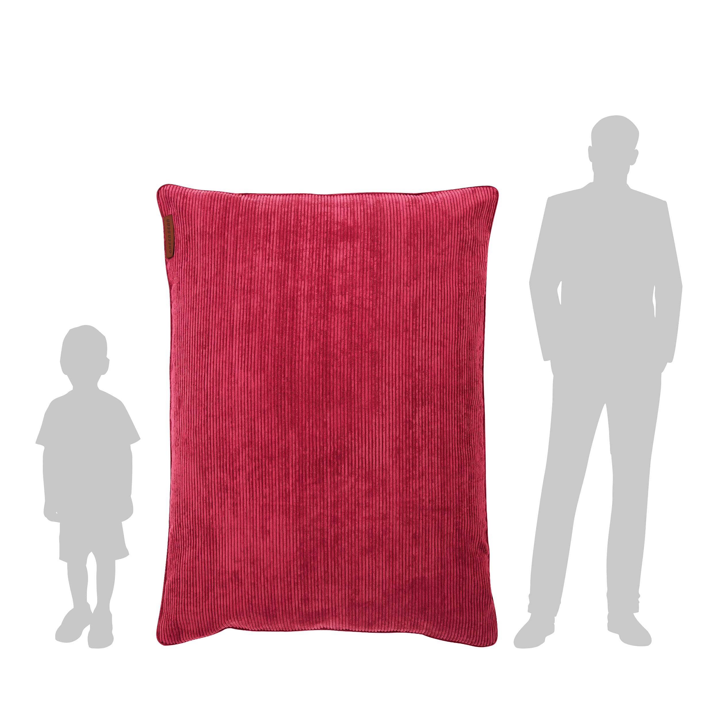 Green Bean© Square XXL Indoor Case Made of Corduroy - 140x180 cm - Without Filling - Bean Bag Cover, Bean Bag Cover - 600D Oxford, Corduroy - Cuddly Green Bean© Square XXL Indoor Case Made of Corduroy - 140x180 cm - Without Filling - Bean Bag Cover, Bean Bag Cover - 600D Oxford, Corduroy - Cuddly