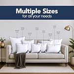 Utopia Bedding Throw Pillow Inserts (Pack of 2, White), 12 x 20 Inches Decorative Indoor Pillows for Sofa, Bed, Couch, Cushion Sham Stuffer