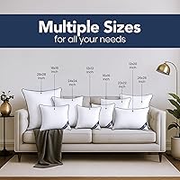 Vista 17 de Utopia Bedding Rellenos de Almohada Decorativa (Paquete de 4, Blanco), 20 x 20 Pulgadas Almohadas Decorativas de Interior para Sofá, Cama, Diván