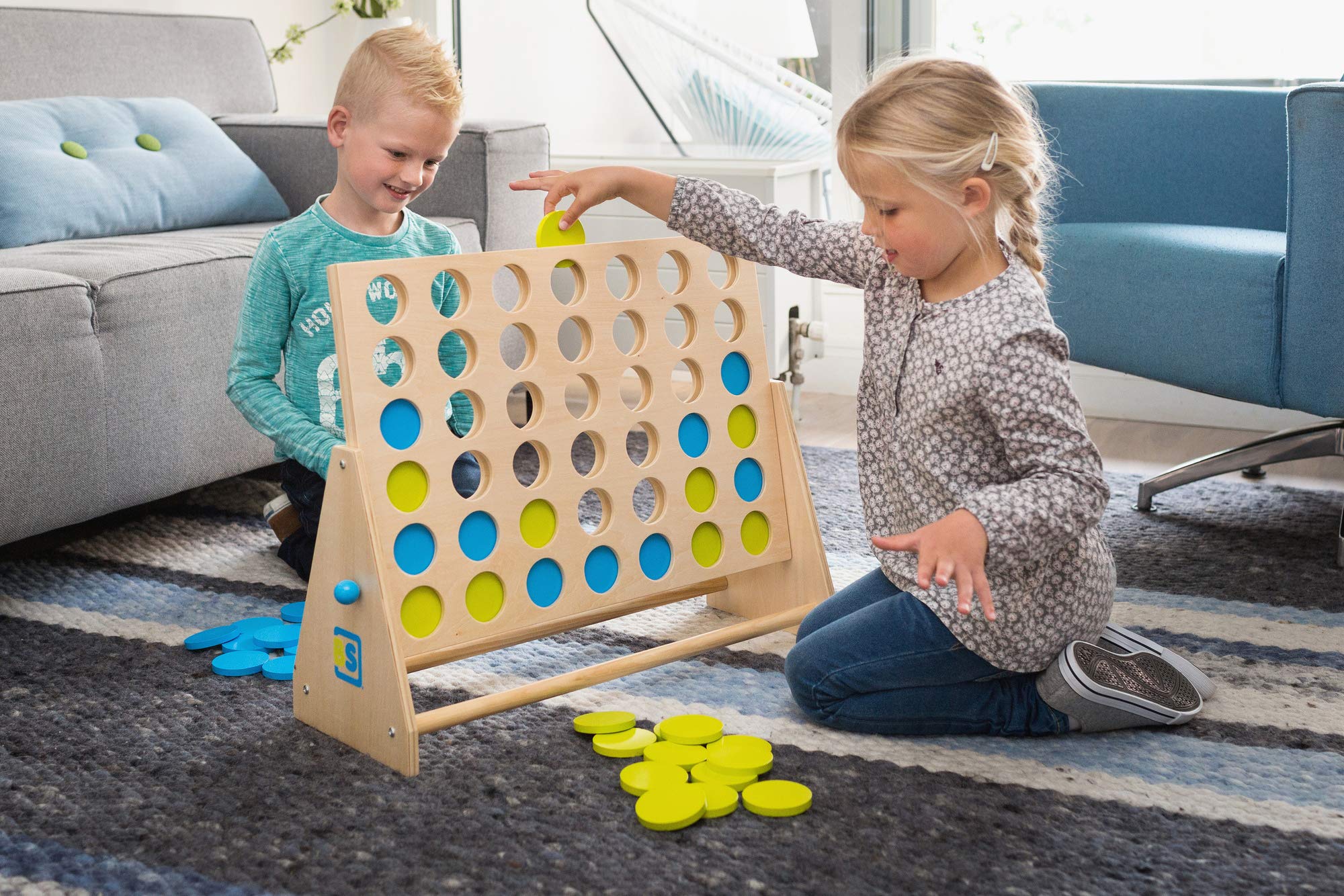 Vier Zusammen - Geschicklichkeitsspiel für Kinder - Geeignet für Indoor - oder Outdoor