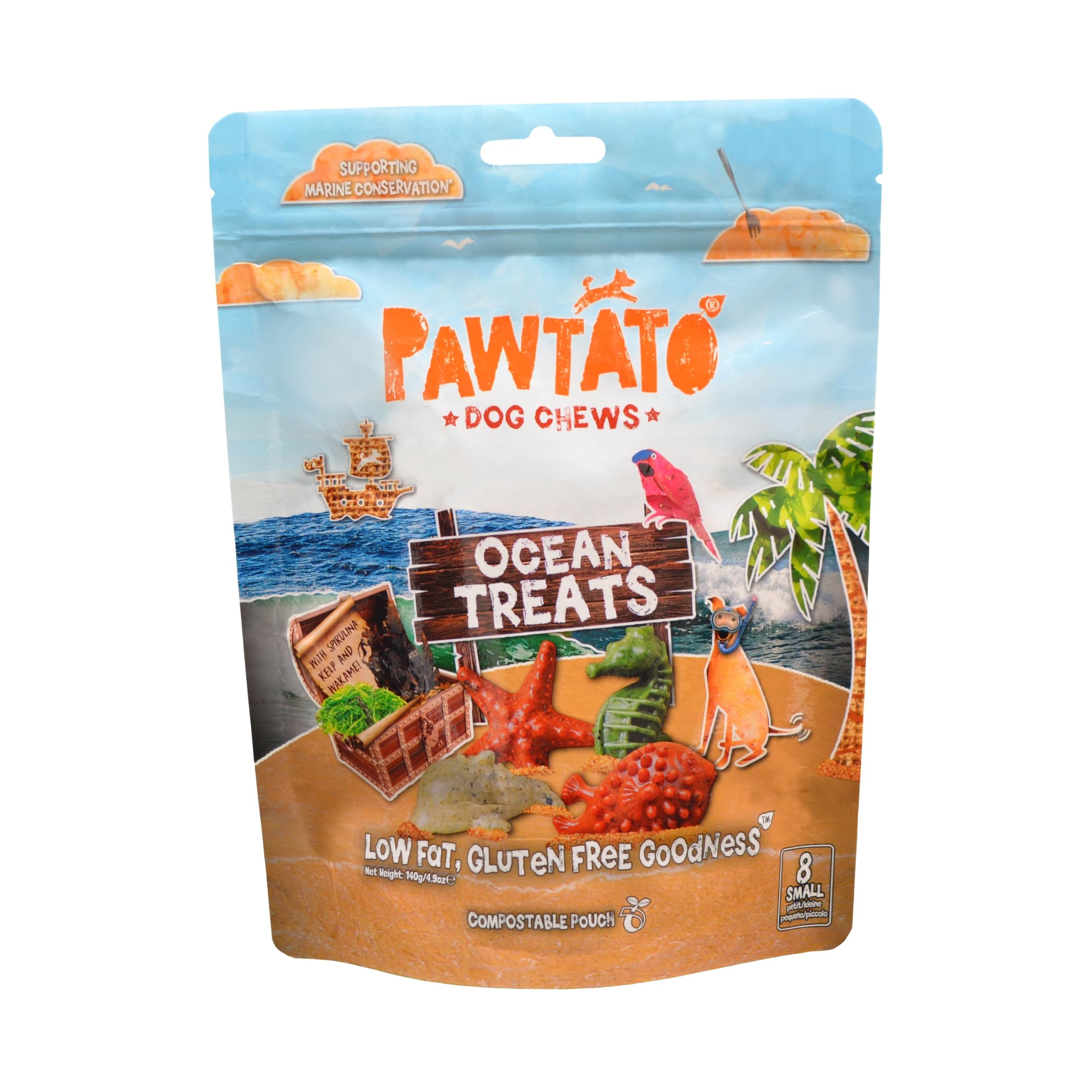  - Benevo Pawtato Ocean Treats Grain Free Dog Chews Sml 140G (Pack Of 10)