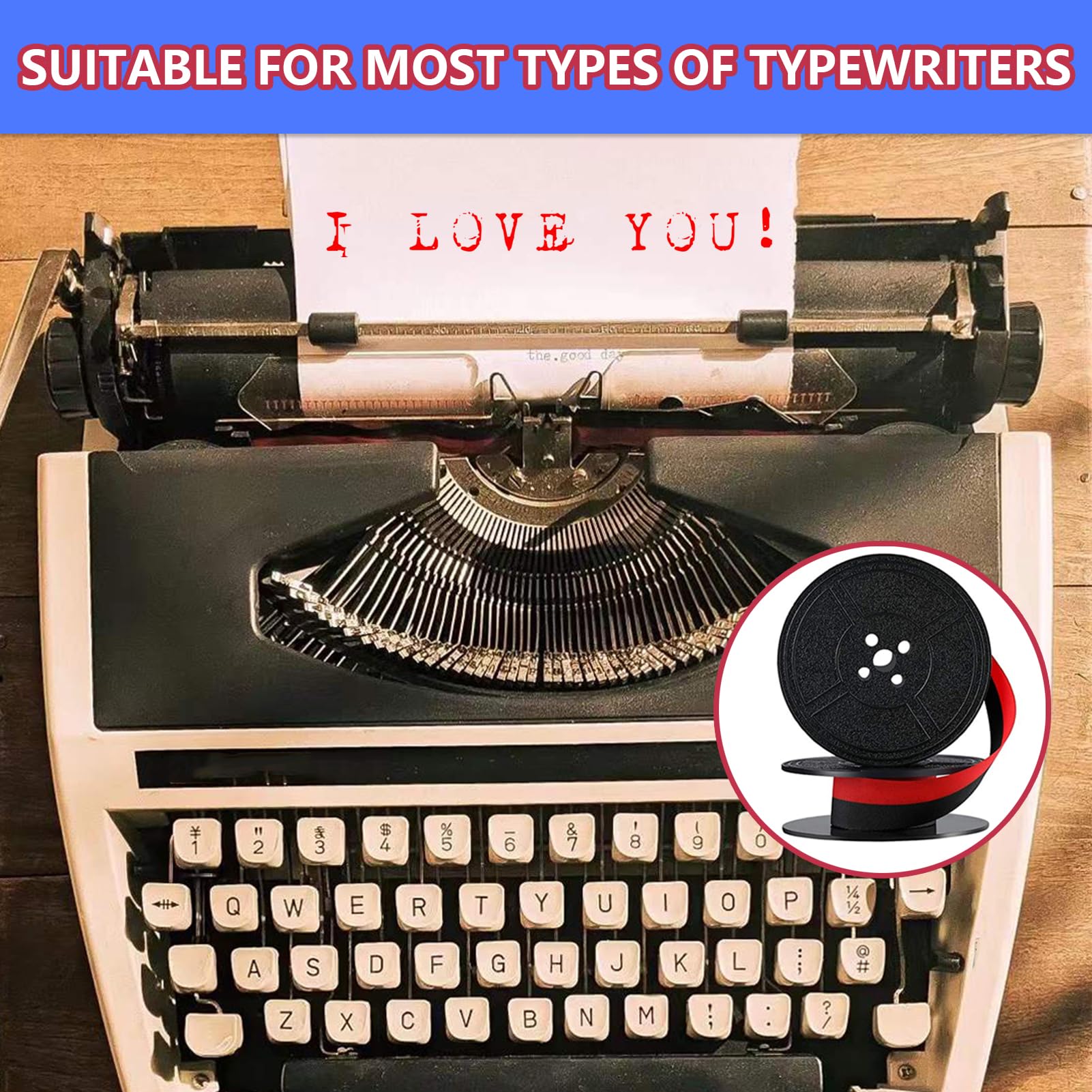 Nastri Per Macchina Per Scrivere - 2 Pezzi, Nero E Rosso, Doppia Bobina Nylon, Compatibile Con Olivetti - Foto 5