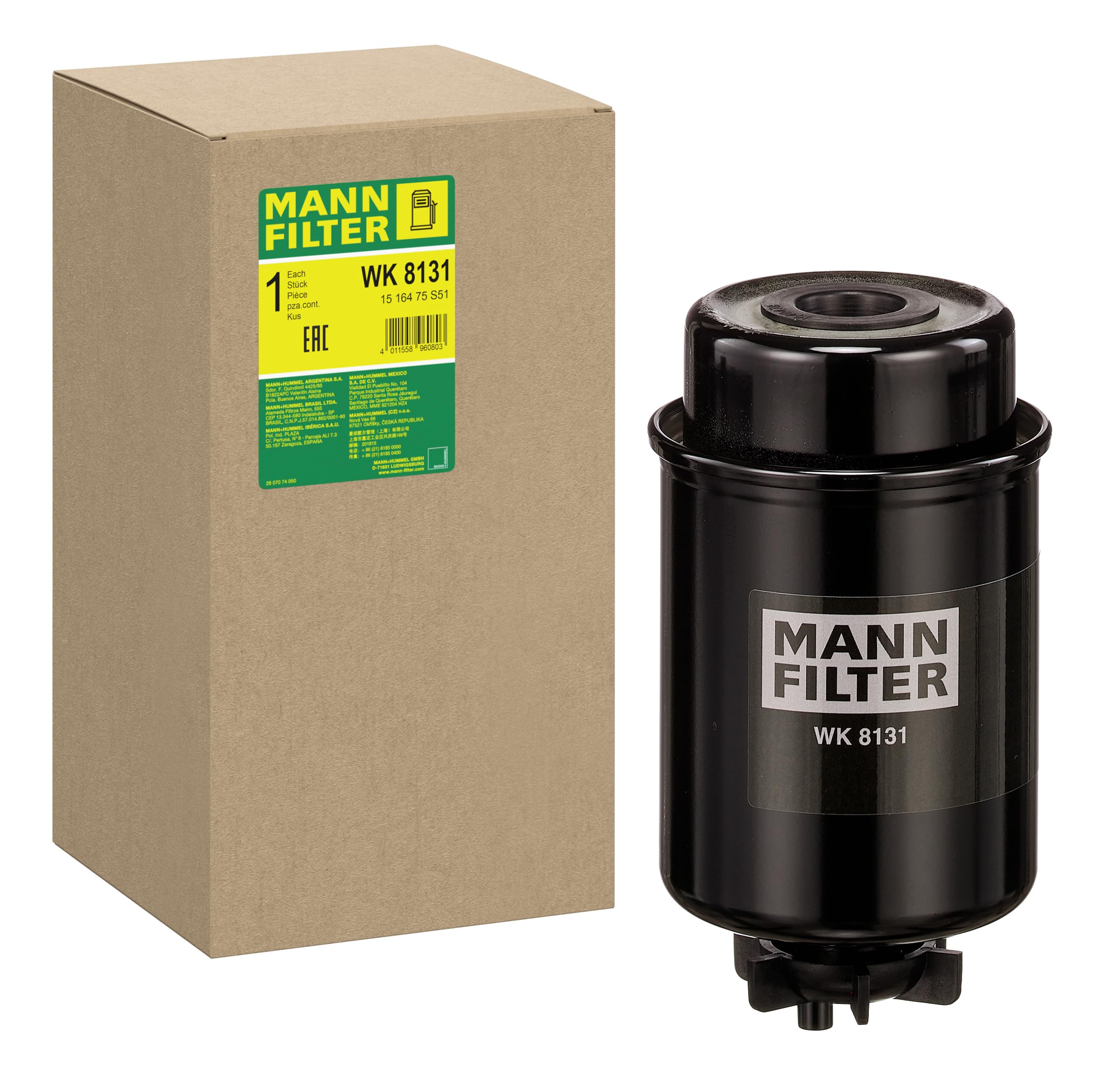 4x ✅Fits MANN-FILTER WK 8131 Fuel Filter WK 8131 AG CHEM XX3 / XXX3, ⭐UK Seller⭐