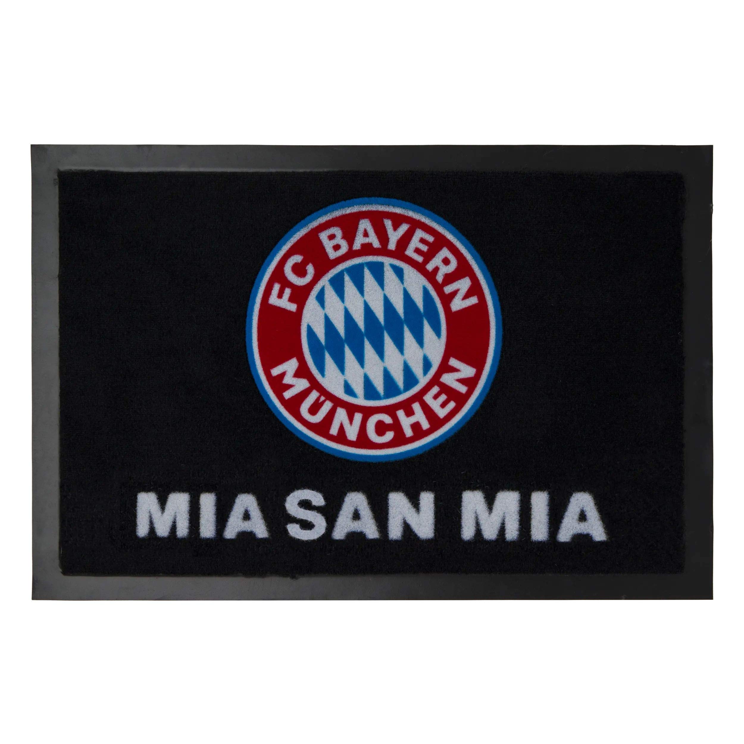FC Bayern München Fußmatte | Schmutzfangmatte| Türvorleger | Logo | Schwarz