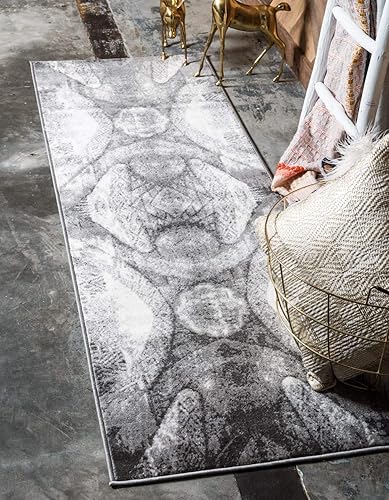 Miniatura 1 de Sofia, tapete clásico de diseño abstracto., Polipropileno, Gris oscuro