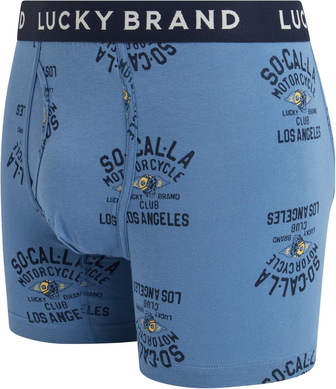 Lucky Brand Mens Boxer Briefs - 3 Pack 6'' Inseam Soft Cotton Boxers for Men - Stretch Mens Underwear Boxer Briefs - Image 5