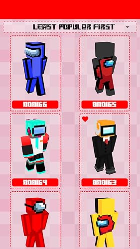 Skins of Among Us Characters for Minecraft PE