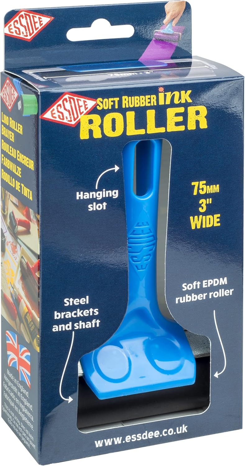Essdee Ink Roller/Brayer (Soft) 75mm, Blue Amazon.co.uk Fashion