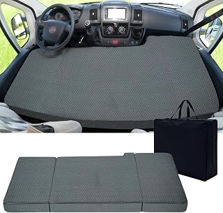 Dicke Kühlfühltechnologie Eisig&atmungsaktive Faltbare Fahrzeugmatratze kompatibel mit FIAT Ducato Citroen Jumper Peugeot Boxer Typ250 Camper(2002–2026)tragbare Klappmatratze Wohnmobil Camping Zubehör