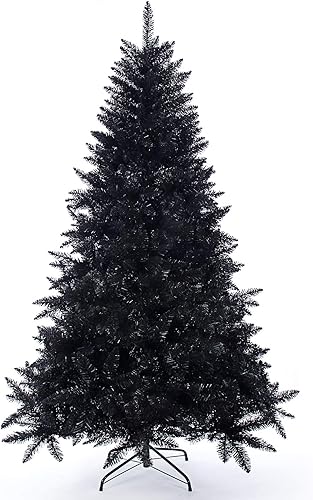 Miniatura 9 de Árboles de Navidad artificiales, árbol de abeto negro degradado para el hogar, oficina, apartamento, decoración de fiesta, sin luz, 5 pies