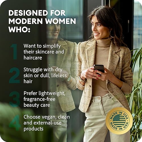 Miniatura 3 de Ganancia de piel y cabello - Cápsulas tópicas 2 en 1 para piel y cabello - Emulsión hidratante y suavizante con vitamina E y aloe vera - Uso externo