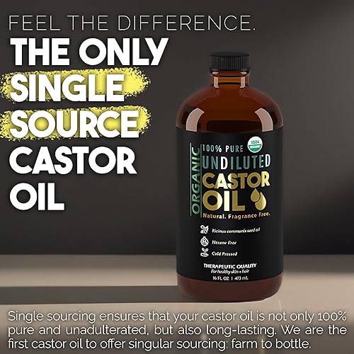 Miniatura 2 de Aceite de Ricino Orgánico BALM OF GILEAD para Hidratación de la Piel - Terapéutico Prensado en Frío, Certificado USDA 100% Puro, Botella de Vidrio -