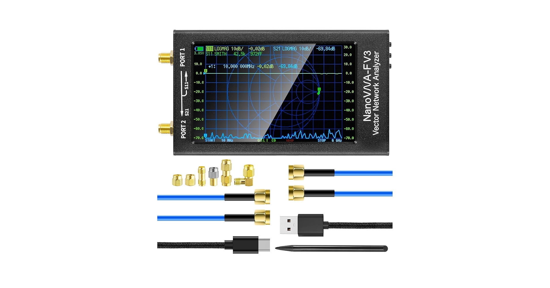 Amazon | NanoVNA-F V3 ベクトルネットワークアナライザ、1MHz
