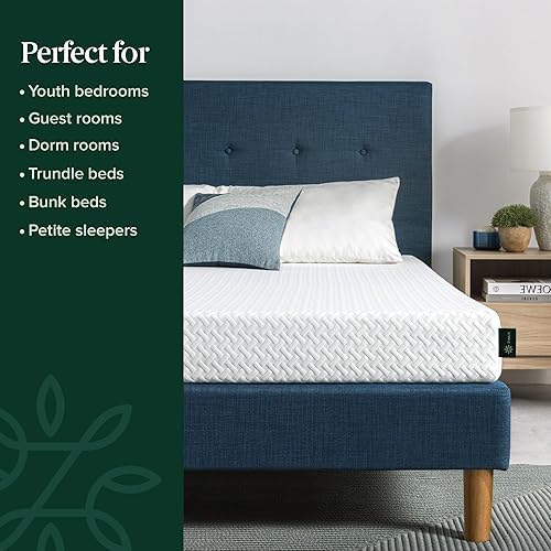 Miniatura 29 de ZINUS Colchón de espuma viscoelástica esencial de enfriamiento individual de 12 pulgadas [NewVersion], sin fibra de vidrio, sensación media, capas
