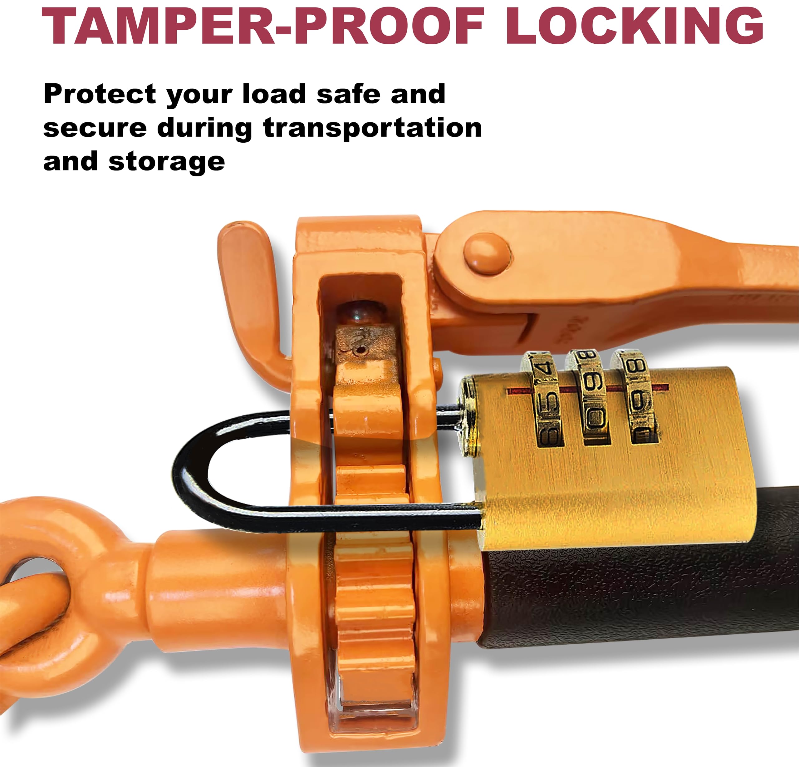 Heavy-Duty Ratchet Binder - 7100 LBS Capacity -8