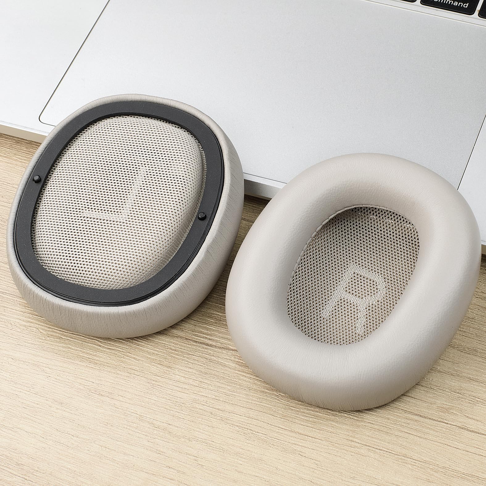 Defean Cuscinetti auricolari di ricambio in pelle di agnello, compatibili con cuffie over-ear Bang & Olufsen Beoplay H100 Premium Wireless Active Noise Cancelling (sabbia a clessidra)