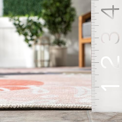 Miniatura 5 de nuLOOM Inell Graphic - Alfombra lavable a máquina para interiores y exteriores, 8 x 10 pies, para sala de estar, patio, terraza, porche delantero,