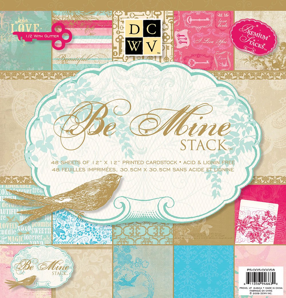 Die Cuts With A View Be Mine Paper Stack, 12 by 12-inches