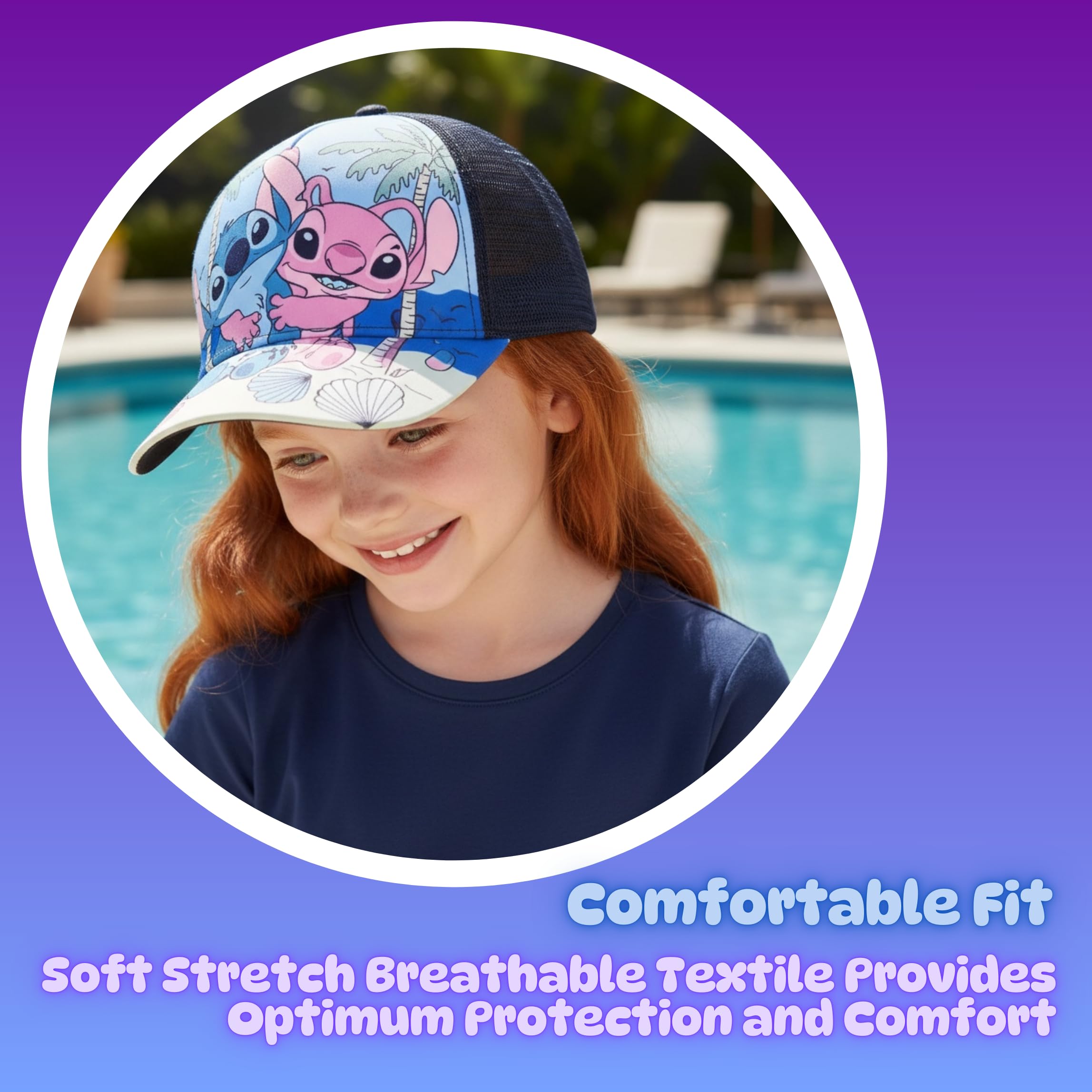 Disney Stitch e Angel Cappello da Baseball Bambina, Berretto Estivo con Design Tropicale, Regalo per Ragazze e Adolescenti
