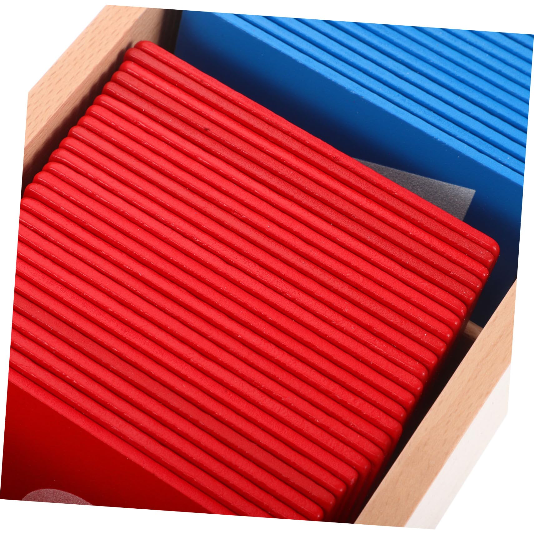 UPKOCH Juego de Herramientas Educativas Montessori de Madera con Letras Táctiles Rojas y Azules para Desarrollo del Lenguaje y Aprendizaje Creativo en Preescolar y Educación en Casa