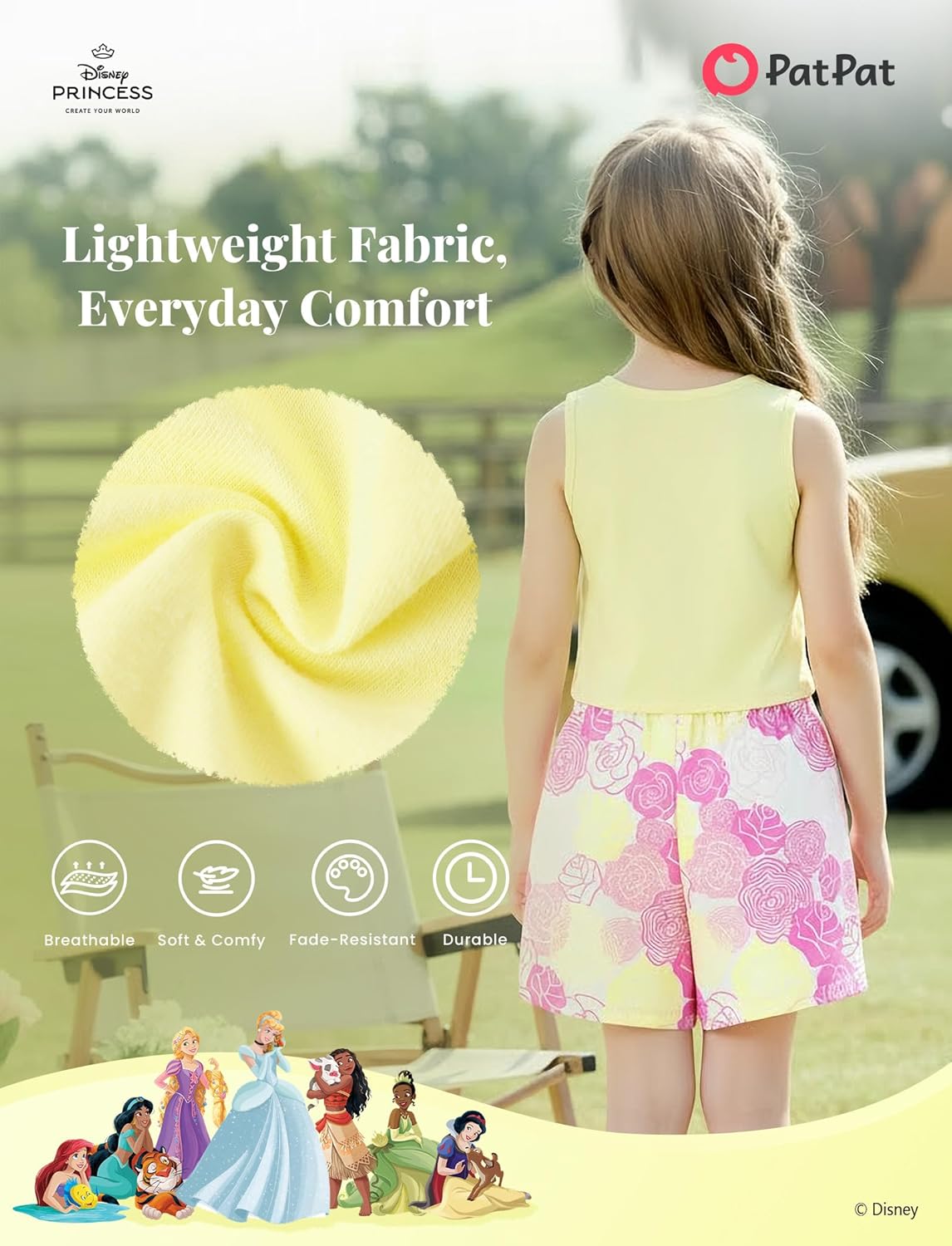 DISNEY Frozen Princess Minnie Stitch Girl Clothes Long Sleeve Knot Front Sweatshirt Flare Pants Fall 2 Piece Outfit 2-9Y - Image 3